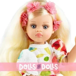 Poupée Paola Reina 32 cm - Las Amigas Articulée - Concha avec robe à fleurs et panier