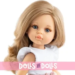 Poupée Paola Reina 32 cm - Las Amigas - Ana en robe blanche-rose à pois