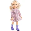 Poupée Paola Reina 32 cm - Las Amigas - Clara avec une robe à fleurs roses et des chaussures violettes