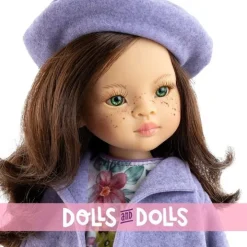 Poupée Paola Reina 32 cm - Las Amigas - Sofia en robe à fleurs, veste violette et béret
