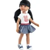 Poupée Paola Reina 32 cm - Las Amigas - Caya avec un t-shirt lapin et une jupe en jean