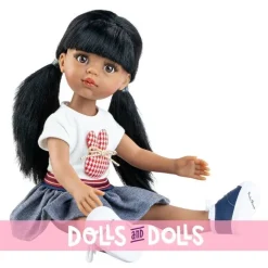 Poupée Paola Reina 32 cm - Las Amigas - Caya avec un t-shirt lapin et une jupe en jean