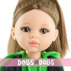 Poupée Paola Reina 32 cm - Las Amigas - Berta avec une tenue noir-vert