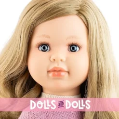 Poupée Paola Reina 60 cm - Las Reinas - Alma avec un pull violet et une jupe fleurie