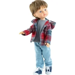 Poupée Paola Reina 32 cm - Las Amigas Articulée - Miguel en veste à carreaux et jeans