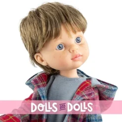 Poupée Paola Reina 32 cm - Las Amigas Articulée - Miguel en veste à carreaux et jeans
