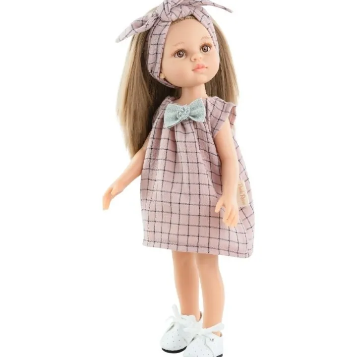 Poupée Paola Reina 32 cm - Las Amigas - Pili avec ensemble de carrés roses