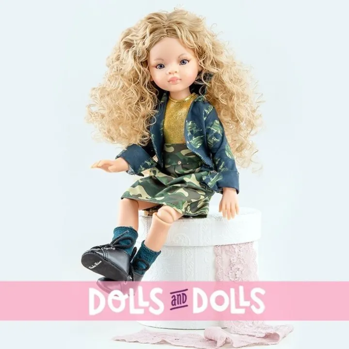 Poupée Paola Reina 32 cm - Las Amigas Articulée - Manica avec tenue imprimée militaire