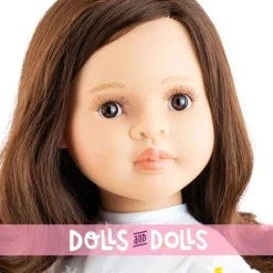 Poupée Paola Reina 60 cm - Las Reinas - Lidia dans une robe blanche avec des marguerites