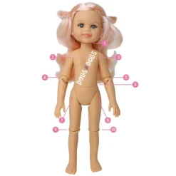 Poupée Paola Reina 32 cm - Las Amigas Articulée - Liu avec tenue rose