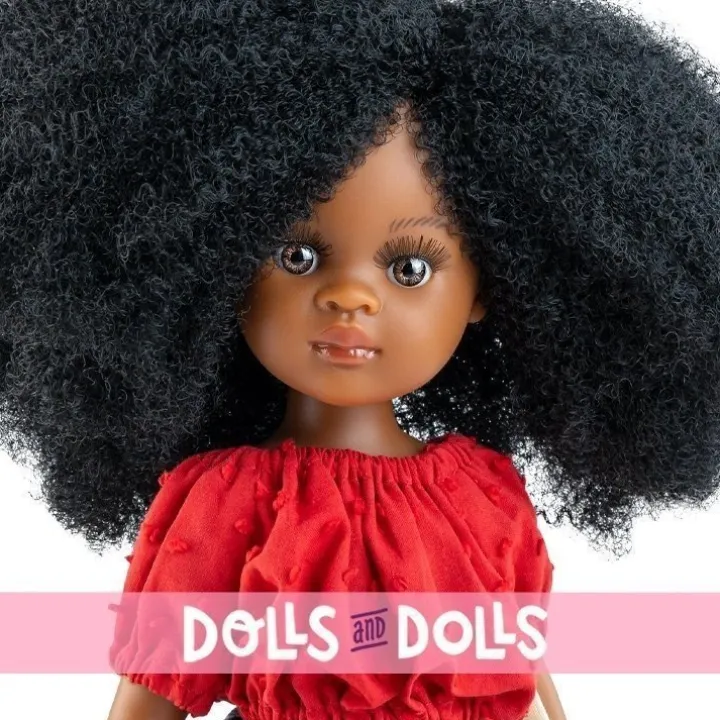 Poupée Paola Reina 32 cm - Las Amigas - Camila avec un ensemble rouge-gris