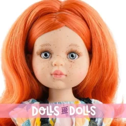 Poupée Paola Reina 32 cm - Las Amigas - Maribel avec pichi en denim et t-shirt à fleurs