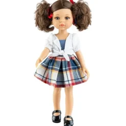 Poupée Paola Reina 32 cm - Las Amigas - Pepi en robe et veste à carreaux