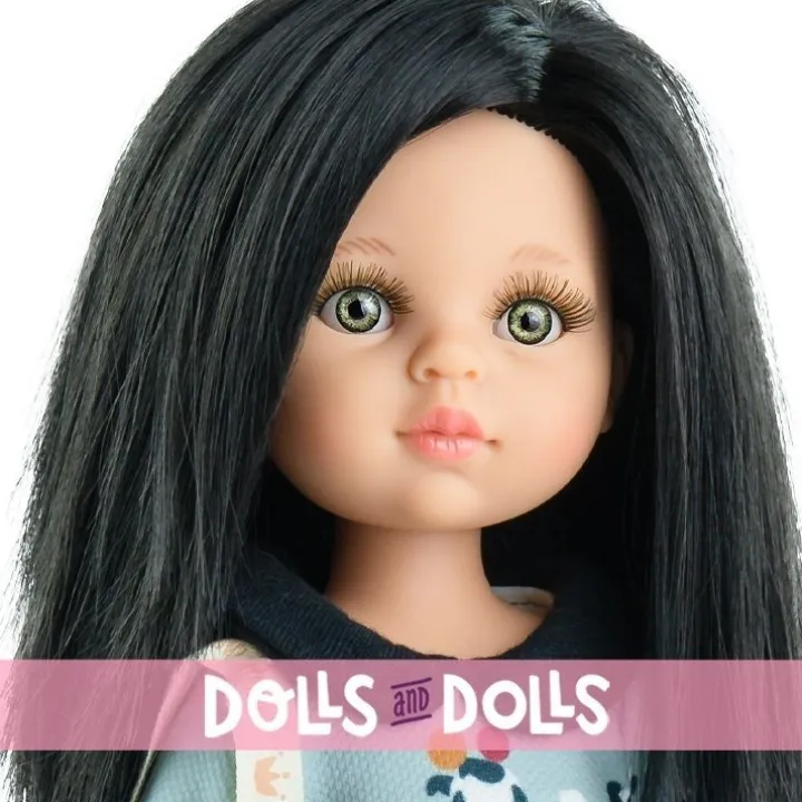 Poupée Paola Reina 32 cm - Las Amigas - Maria avec robe et sac à main pandas