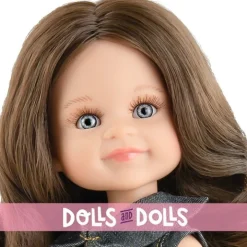 Poupée Paola Reina 32 cm - Las Amigas Articulée - Salu avec un ensemble en jean et à pois