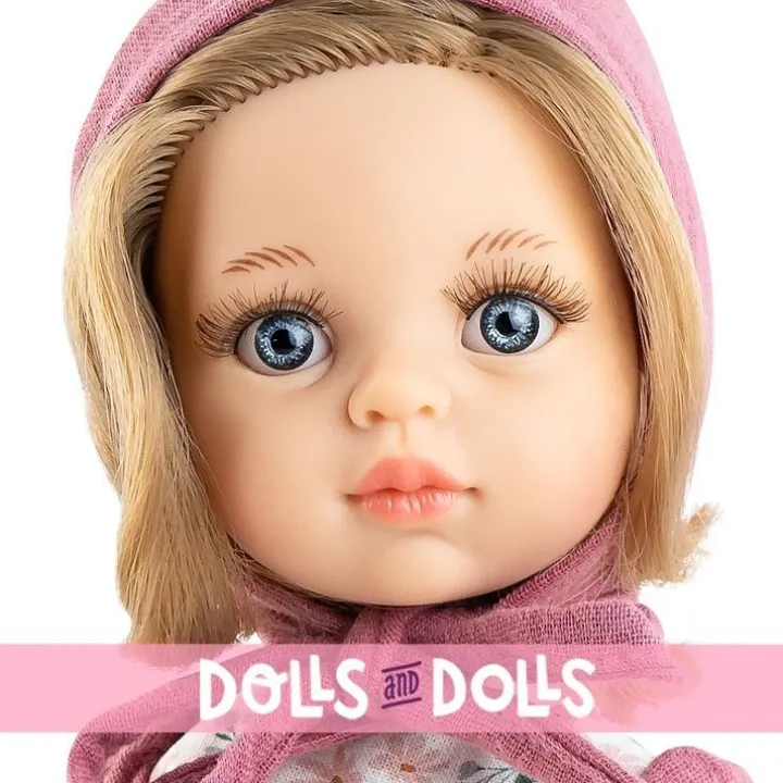 Poupée Paola Reina 32 cm - Las Amigas - Carla avec robe à fleurs et capuche rose