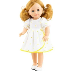 Poupée Paola Reina 45 cm - Soy tú - María dans une robe blanche avec des marguerites