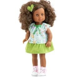 Poupée Paola Reina 45 cm - Soy tú - Amor en robe à fleurs bleues