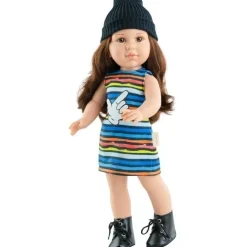 Poupée Paola Reina 45 cm - Soy tú - Mari Carmen avec robe à main blanche et chapeau