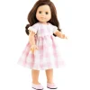 Poupée Paola Reina 45 cm - Soy tú - Emily en robe à carreaux rose