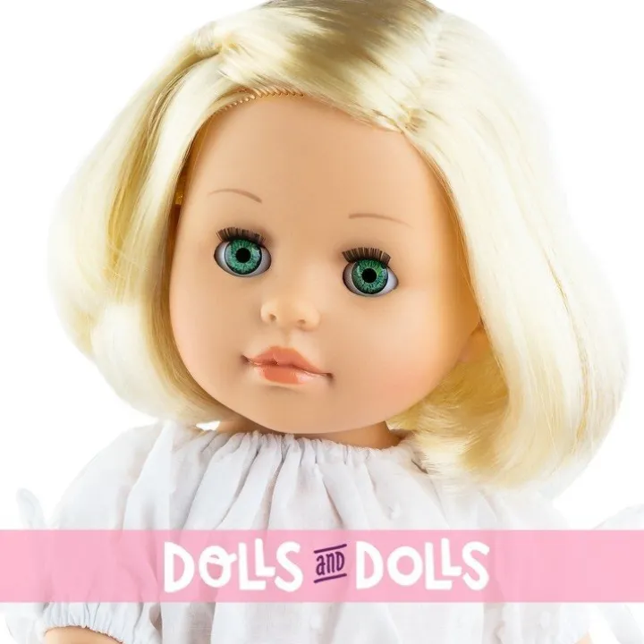 Poupée Paola Reina 45 cm - Soy tú - Agatha en robe blanche avec des fleurs