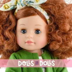 Poupée Paola Reina 45 cm - Soy tú - Angela dans une veste verte et une robe à marguerites