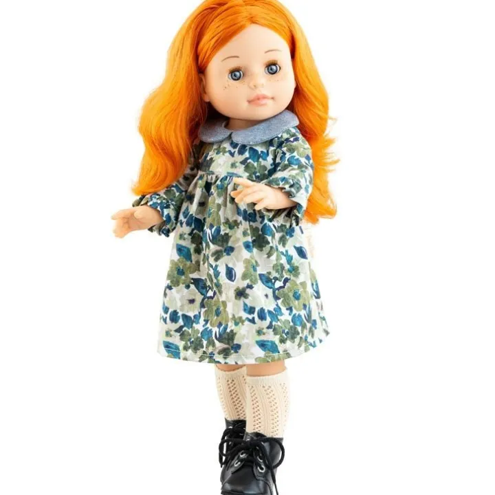 Poupée Paola Reina 45 cm - Soy tú - Becca en robe bleue à fleurs