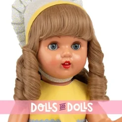 Poupées Mariquita Pérez et Juanín Pérez 50 cm - Robe jaune 2024 + Chemise à rayures 2024