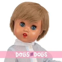 Poupées Mariquita Pérez et Juanín Pérez 50 cm - Robe jaune 2024 + Chemise à rayures 2024