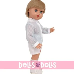 Poupées Mariquita Pérez et Juanín Pérez 50 cm - Robe jaune 2024 + Chemise à rayures 2024