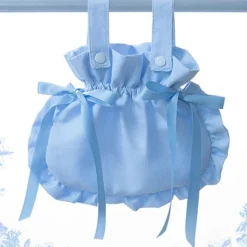 Sac Bebelux piqué bleu clair avec liens en satin