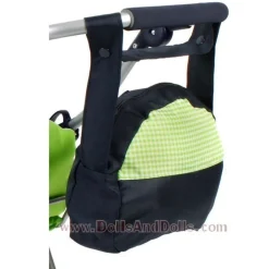 Sac pour landau de poupée - Bayer Chic 2000 - Vert et Marine