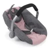 Siège auto pour poupée de 46 cm - Bayer Chic 2000 - Rose-Gris