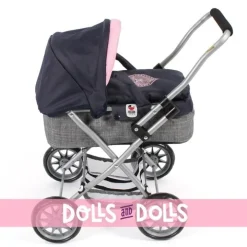 Smarty petit landau pour poupée 57 cm - Bayer Chic 2000 - Navy-Grey
