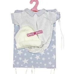 Tenue de poupée Antonio Juan 33-34 cm - Ensemble couverture étoile bleue, corps à pois blancs et bonnet
