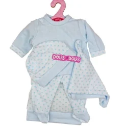 Tenue de poupée Antonio Juan 33-34 cm - Pyjama à pois bleu avec bonnet