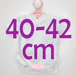 Tenue de poupée Antonio Juan 40-42 cm - Collection Sweet Reborn - Body bleu à pois avec couche