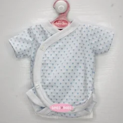 Tenue de poupée Antonio Juan 40-42 cm - Collection Sweet Reborn - Body bleu à pois avec couche