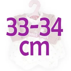 Tenue de poupée Antonio Juan 33-34 cm - Tenue imprimée étoile rose avec veste rose