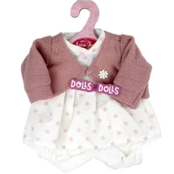 Tenue de poupée Antonio Juan 33-34 cm - Tenue imprimée étoile rose avec veste rose