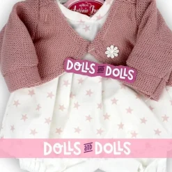 Tenue de poupée Antonio Juan 33-34 cm - Tenue imprimée étoile rose avec veste rose
