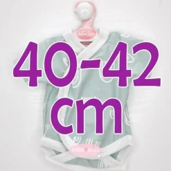 Tenue de poupée Antonio Juan 40-42 cm - Collection Sweet Reborn - Body arc-en-ciel vert avec couche