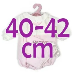 Tenue de poupée Antonio Juan 40-42 cm - Barboteuse, veste et capuche rose