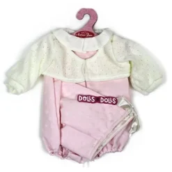 Tenue de poupée Antonio Juan 40-42 cm - Barboteuse, veste et capuche rose