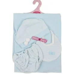 Tenue de poupée Antonio Juan 40-42 cm - Ensemble bleu avec couverture, culotte, chapeau et bavoir