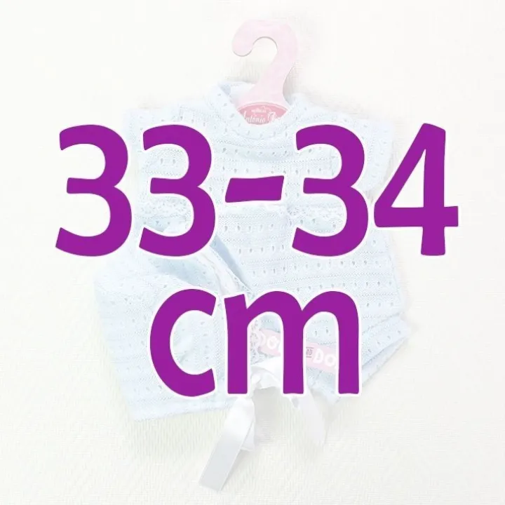 Tenue de poupée Antonio Juan 33-34 cm - Barboteuse bleue avec chapeau