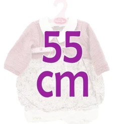 Tenue de poupée Antonio Juan 55 cm - Tenue imprimée de fleurs avec veste mauve
