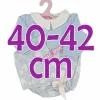 Tenue de poupée Antonio Juan 40-42 cm - Barboteuse imprimée étoiles bleues avec capuche et veste