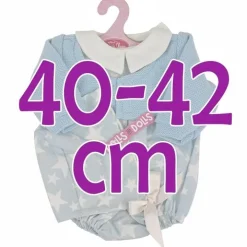 Tenue de poupée Antonio Juan 40-42 cm - Barboteuse imprimée étoiles bleues avec capuche et veste