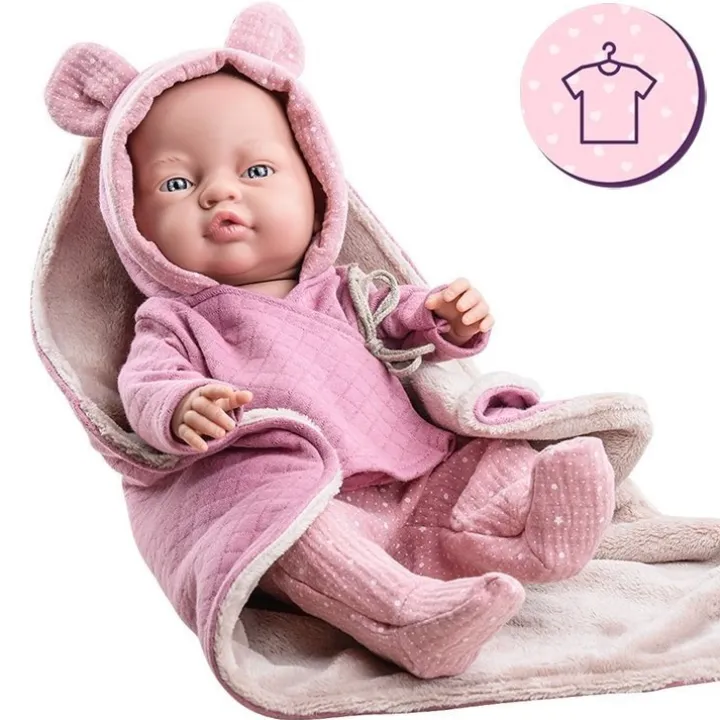 Tenue de poupée Paola Reina 45 cm - Tenue rose avec couverture pour Los Bebitos